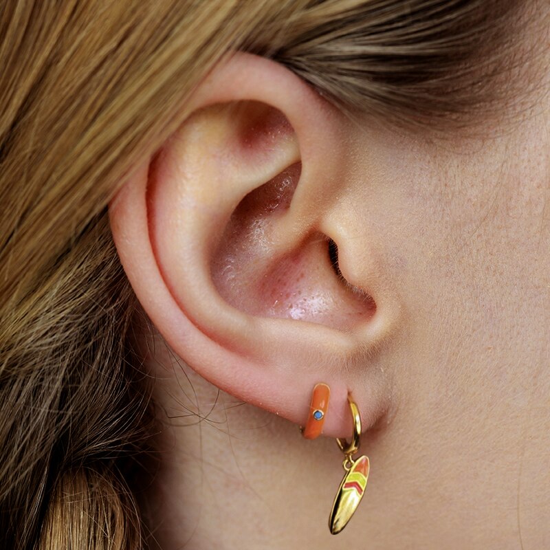 adiutant 925 srebrny śliczne emalia krab krewetki wisiorek dynda kolczyki lato plaża kolekcja ośmiornica deska surfingowa urok spadek kolczyki