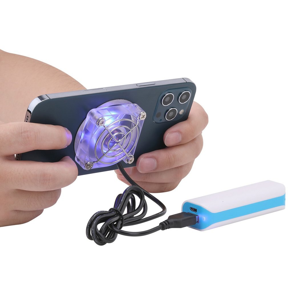 Mini-handy-lüfter mit silikon-saugnapf und usb-ladefunktion, tragbarer handy-heizlüfter