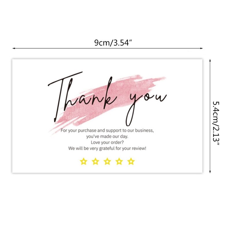 YYSD 30pcs Thank You Card Thank You for Your Order Card Thanks Greeting Cards Appreciation Card for Small Business