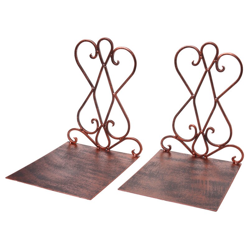 1 Pair Portable Metal Bookends Book Stand Holder D... – Vicedeal