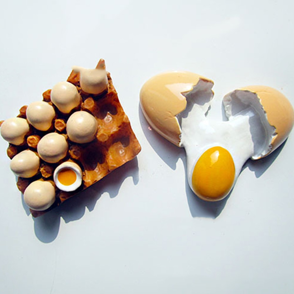 Ei Melk Koffie Cup Brood Koelkast Magnetische Koelkast Sticker Hars Koelkast Stickers Creatieve Leuke Magneet Keuken Decor