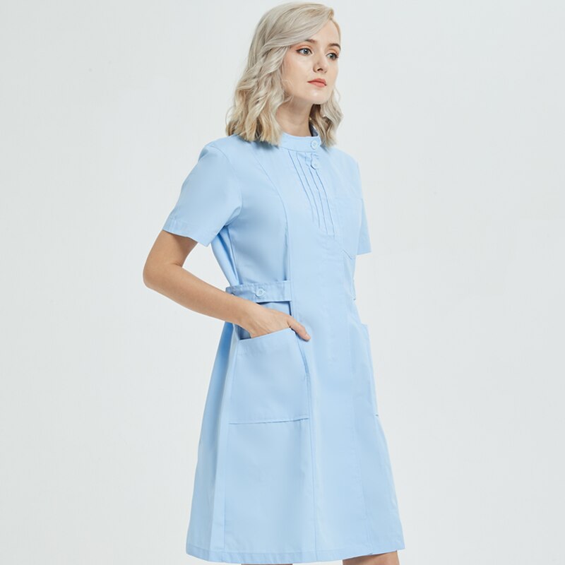 Enfermera verano ropa de trabajo de manga corta cuello redondo invierno de manga larga Hospital Médico farmacia belleza salón uniformes bata de laboratorio