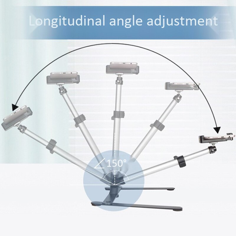 Adjustable Photography Table Top Stand Set Phone Mount Mini Monopod+Phone Clip Bluetooth Control Smartphone Stand Video Mount