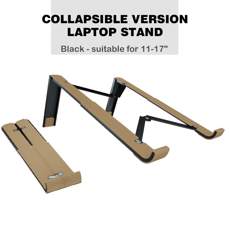 Laptop Stand Simple Aluminum Tablet Holder Universal for Apple MacBook Air Pro 11-17" Folding Office Notebook Portable: B-COLLAPSIBLE