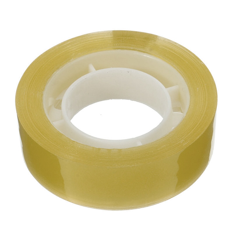 1.8Cm * 20M Transparant Geel Tape Transparante Tape Briefpapier Tape Tape Mini Kantoor Verpakking V1S6