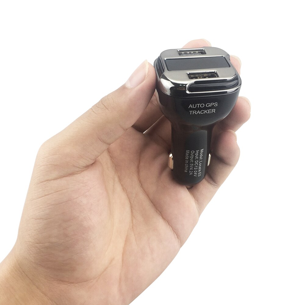 Hoge Nauwkeurigheid Smart Car charger Real-time Datum Monitoring Dual USB Zwart Lokaliseren E5 ingangsspanning DC 12 V-24 V
