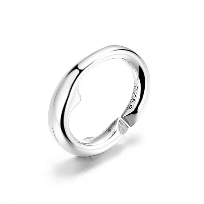 Round 925 Sterling Silver Charm fit punk rock bracelet Cuban chain men bracelet women jewelry Simple Style hand chain
