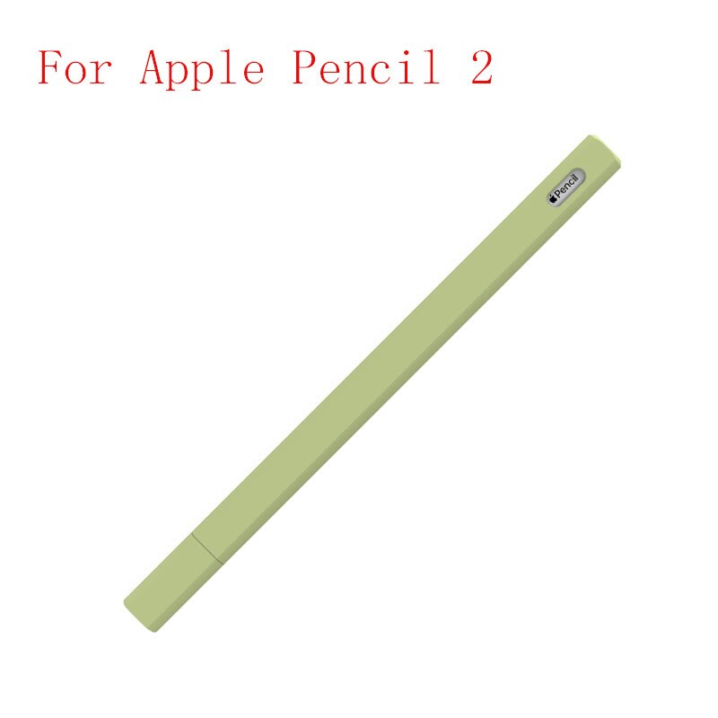 Cute Candy Color Silicone Pencil Case Cap For Apple Pencil 2/1 For iPad Tablet Touch Pen Stylus Cartoon triangl Protective Cover: WS208-2-3