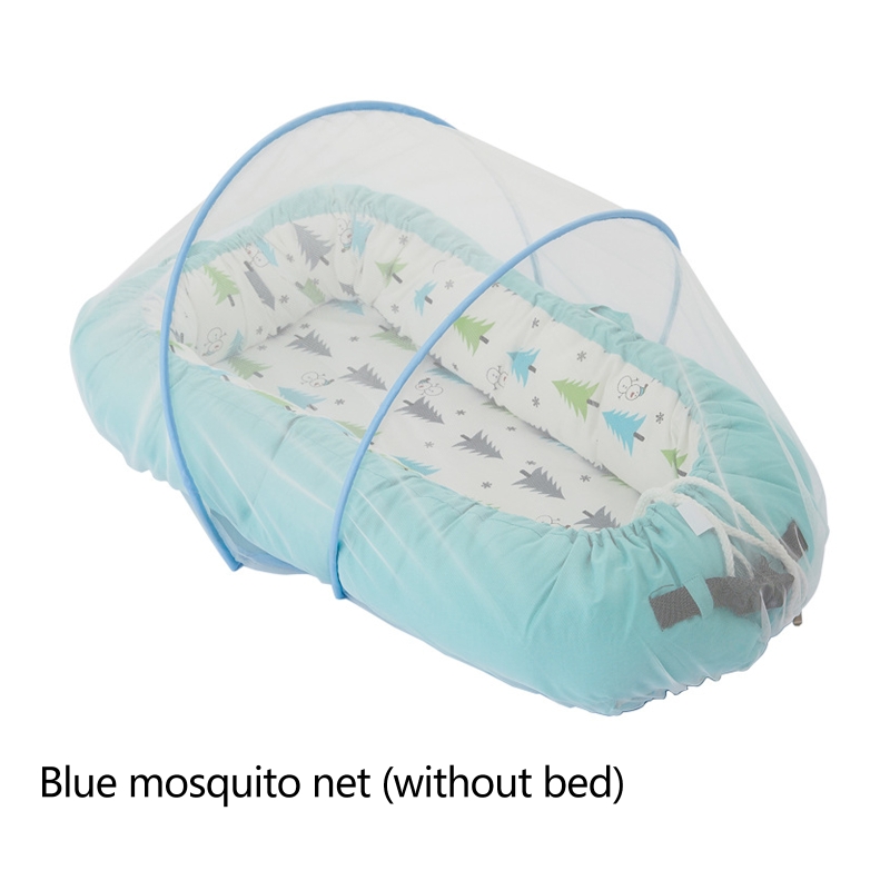 68X48Cm Draagbare Vouwen Slapen Zomer Beddengoed Accessoires Baby Wieg Klamboe Ademend Home Decor Dunne Reizen: Blue