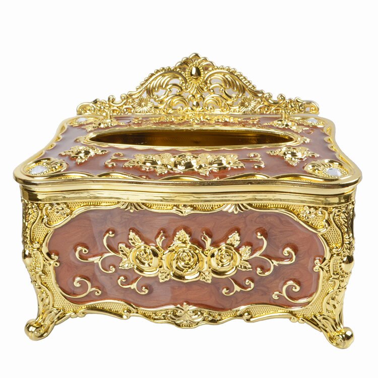 Gouden tissueboxhoes, universele chique servethouder, hotel, woonaccessoires, organizer: Goud
