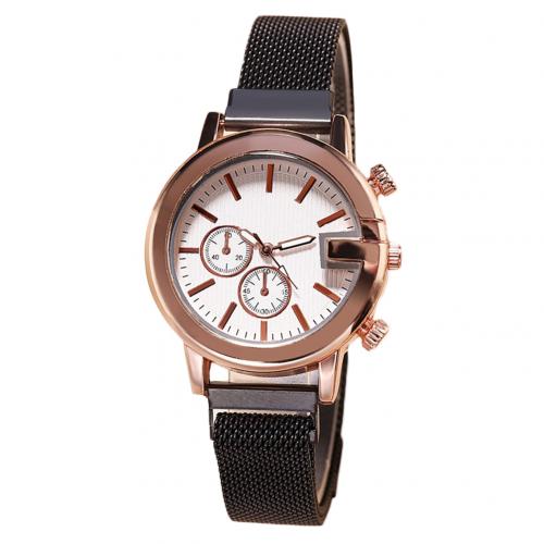 Horloges Voor Vrouwen Magnetische Gesp Analoge Quartz Horloges Polshorloge Ronde Wijzerplaat Geen Aantal Horloge Dames Horloges: Black