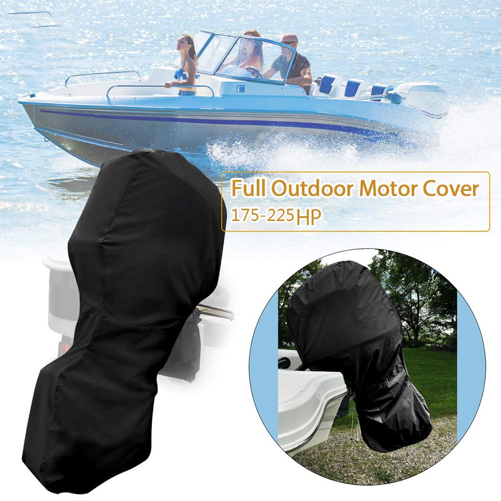 Outboard Motor Full Cover PVC Coating Oxford Waterproof Boat Motor Engine Cover - 6-15HP