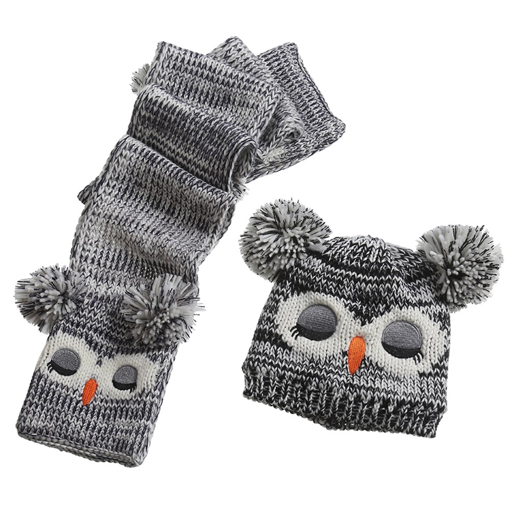 Cartoon Autumn Winter Children Scarf Cute Shawls Thick Warm Neck Soft Wrap Scarves Knitted Neck Warmer for Outdoor Camping