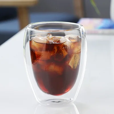5 maten dubbelwandige geïsoleerde glazen beker heldere espresso koffiemokken handgemaakte biermok thee melkglas whisky glazen kopjes drinkgerei: Blauw