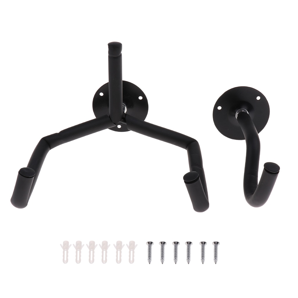 Duurzame Metalen Horizontale Muur Hanger Haak Slatwall Stand Met Spons Split Stijl Voor Gitaar Bas Banjo Accessoire