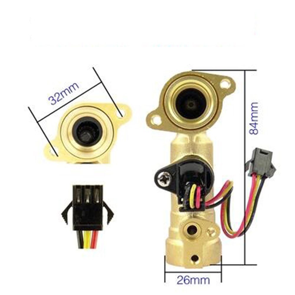 Original Copper Water Flow Sensor with Inlet Water Hall Sensor Switch For Macro Gas Water Heater Replacement