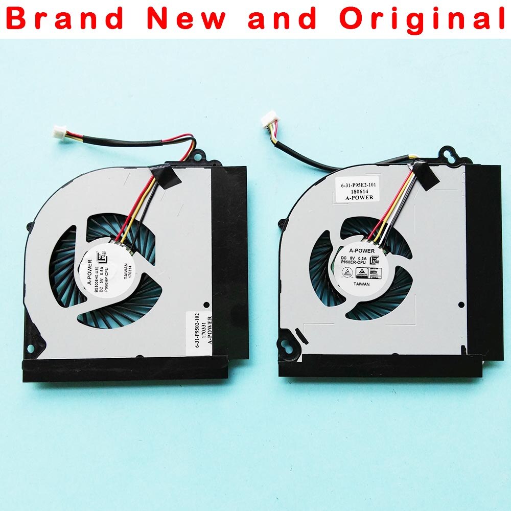 Ventilateur de refroidissement pour processeur Clevo P950HP P950ER P950HR P955ER P950EP6 P955EP6 P950ED BS5005HS U3D U3E