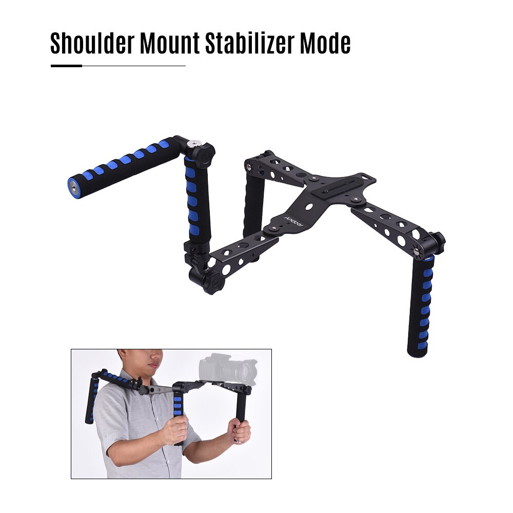 Handeled Dslr Rig Andoer Foldable Aluminium Alloy DSLR Handheld Grip... – Grandado
