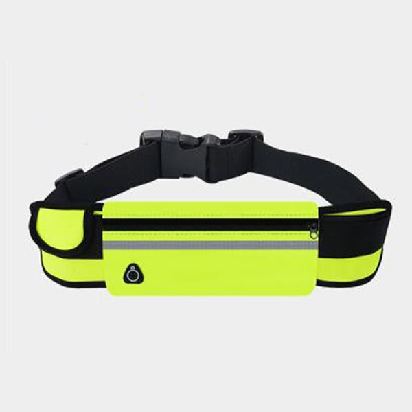 6.5 Inch Sports Running Waist Bag for iPhone Samsung Huawei Outdoor Jogging Belt Waterproof Phone Bag Case Women Gym belt waist: Green