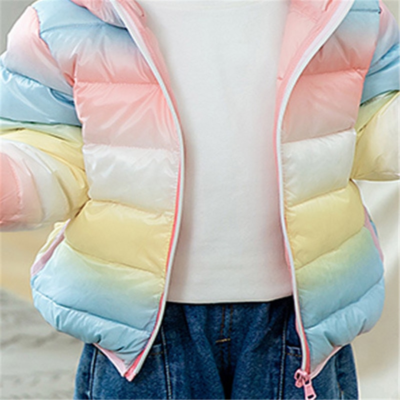 filles bébé vêtements garçons automne et hiver enfants doudoune garçons et filles arc-en-ciel doudoune veste
