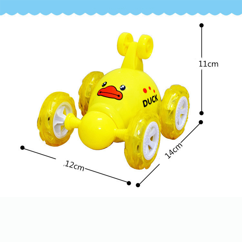 Tout dessin animé mignon Mini Led RC 360 Wheelie télécommande Radio contrôle Twister cascadeur voiture rouleau rotation roue véhicule moteur jouet