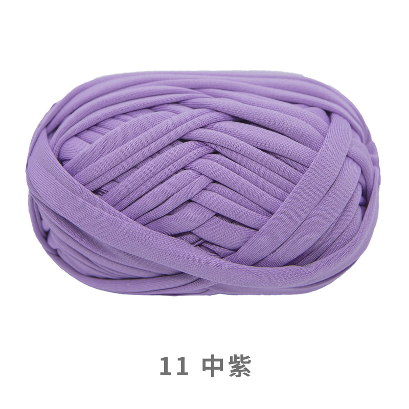 Neemoy100g/ball Colorful Cloth Strip Yarn Hand Knitting Crochet Thread for DIY Handmade Cushion Carpet Line Coarse Yarn: 1 medium purple
