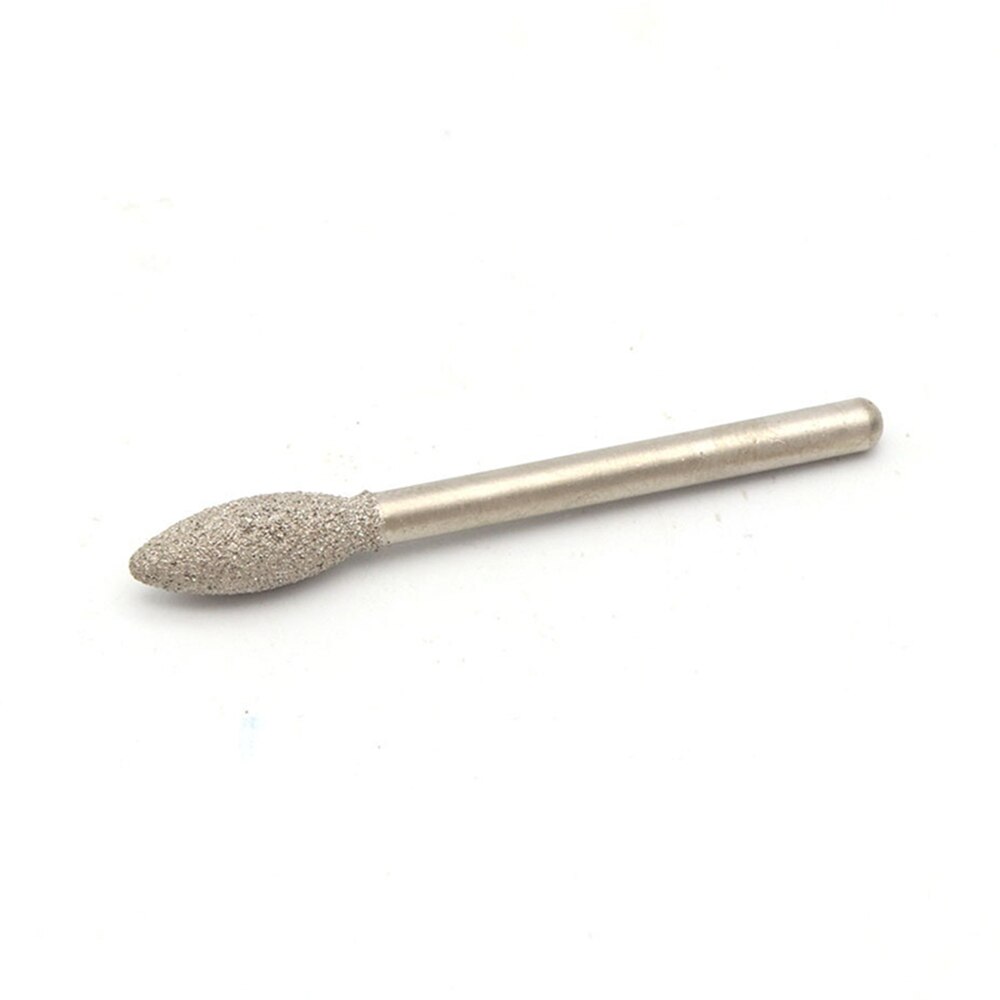 3/4/5/6mm Brazing Diamond Burrs Grinding Bits 1/8'' Shank for Dremel Engraving 1/5/10PCS