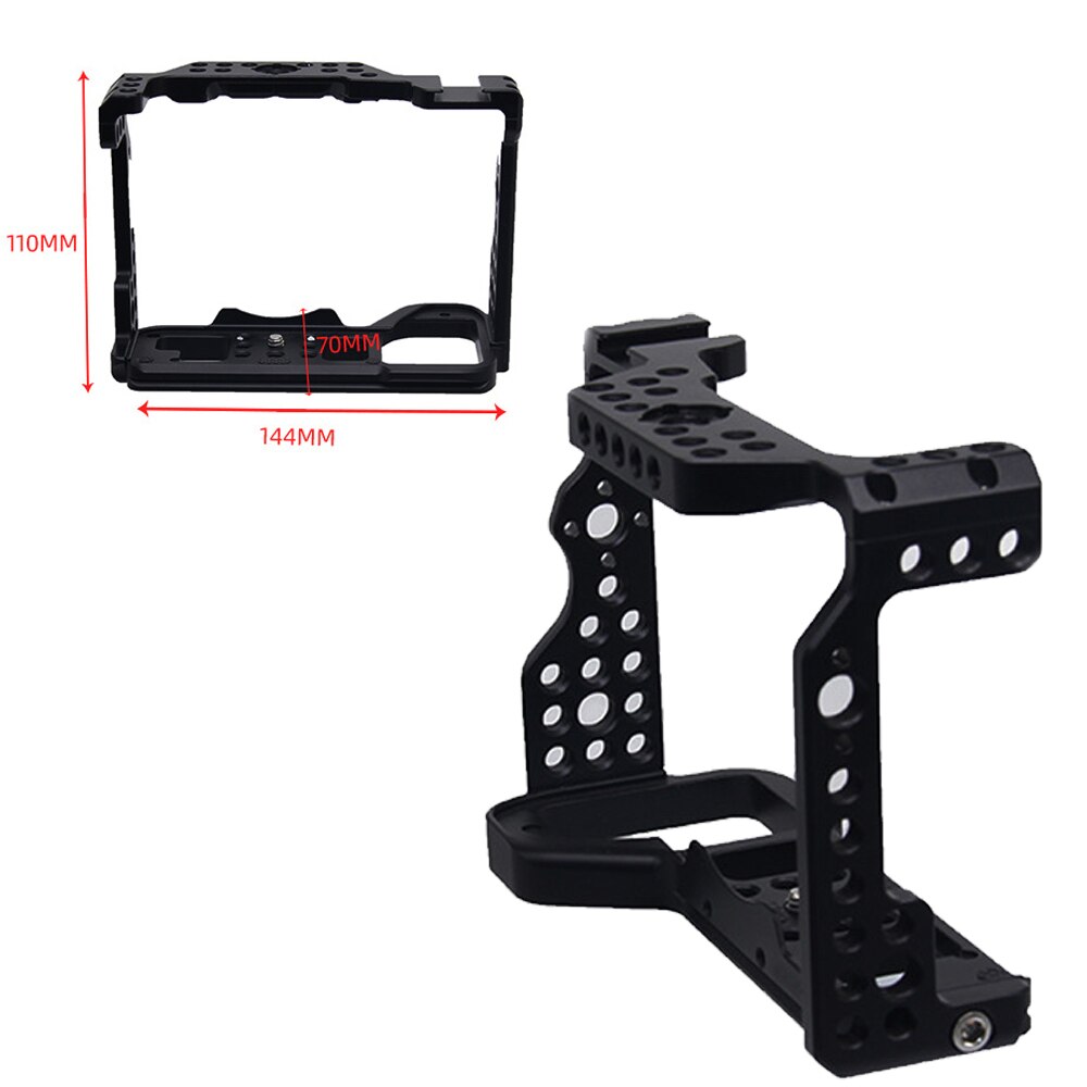 Aleación de aluminio para cámara Volg, plataforma de jaula con zapata fría de 1/4, 3/8 pulgadas, orificio de localización de tornillo, accesorio de reemplazo para Sony A9 A9II