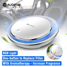 AUGIENB Anion Air Purifier HEPA Filter Air Cleaner Fresh Air Anion Car Air Purifier for Car Home Office Aromatherapy RGB Lights