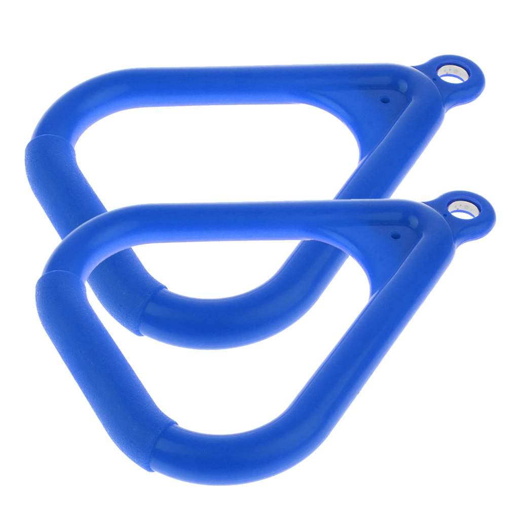 2pcs Swing Bar Rings - Backyard Outdoor Gymnastic Ring, Monkey Ring, Climbing Ring and Obstacle Ring - Blue