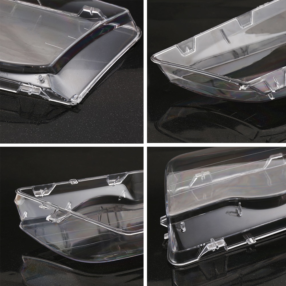 Cubierta de cristal para faros de coche, 2 piezas, transparente, 4 puertas, faro delantero izquierdo y derecho para automóvil, Cubiertas para lentes con estilo para BMW E46 98-01