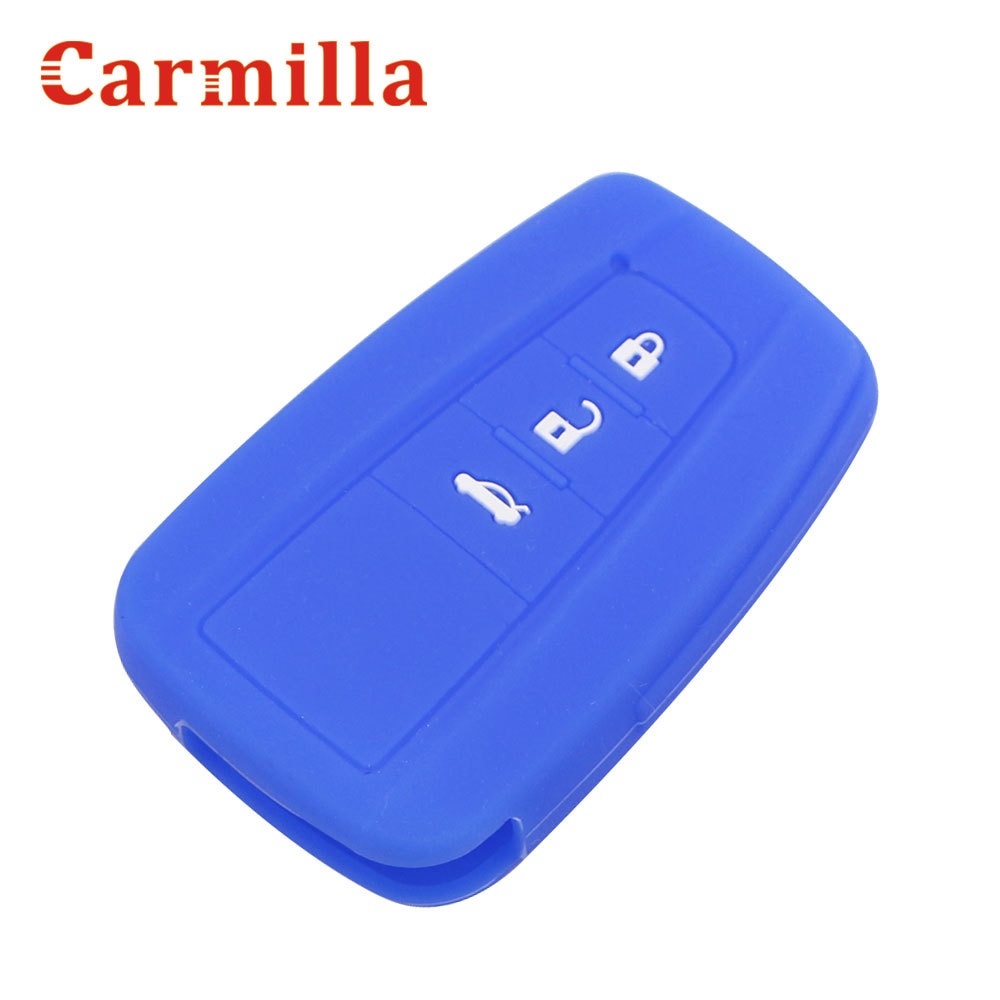 Carmilla Silicone Car Key Fob Cover Case for Toyota CHR C-HR Camry Prius Prado - 2 3 Buttons Remote Keyless