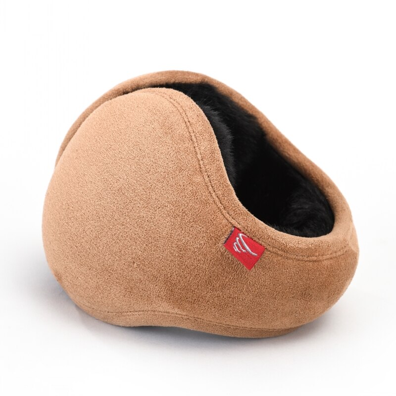 Mocka öronskydd unisex lammull varmare öronskydd varma öronkåpor täcka öronvärmare öronkåpor öronklapp varmare flickor vinter öron: Brun för män