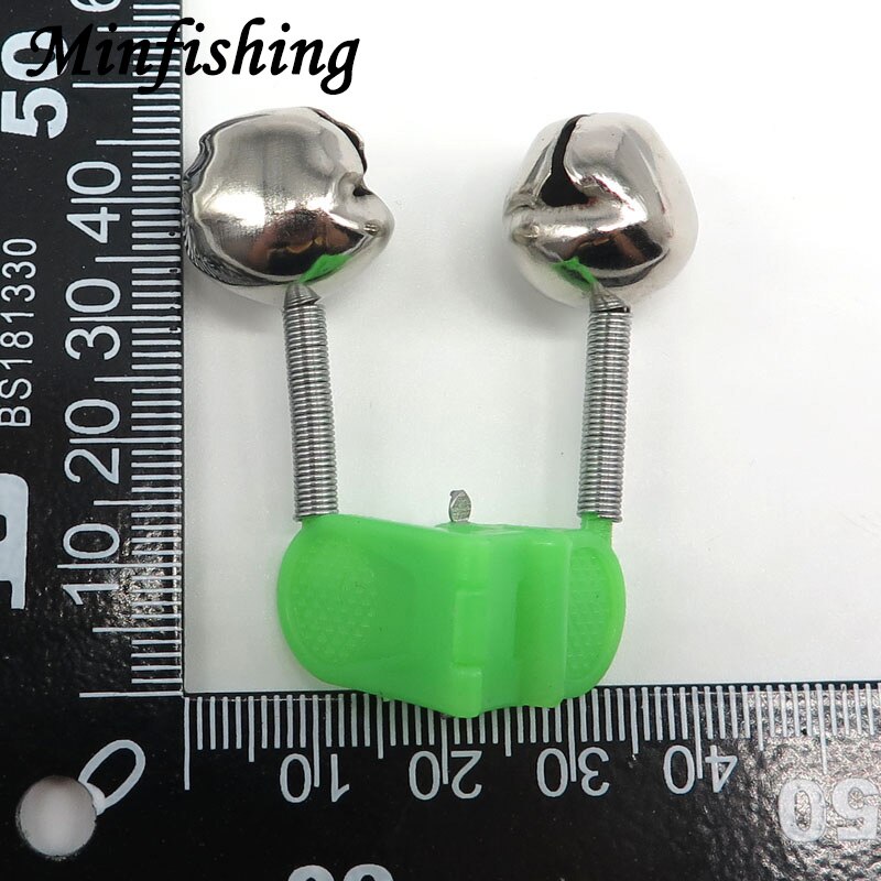 Minfishing 8 st/lot fiskeklockor fiskespö bett larmklockor fiskespö stångspetsklämma twin bell larm fiskeverktyg