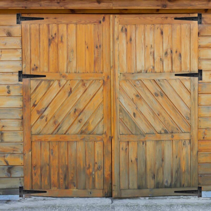 6 Pack Heavy Duty Tee Hinge, 150Mm 6 Inch T Hinge Metal Strap Tee Hinge With Screws For Shed Doors, Garden Gate