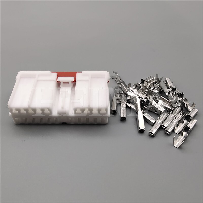 1 set white 20 pin way Sealed male female automotive electrical auto wire connector plug vehicle cable Socket DJ7201Y-2-11/21: Female Set