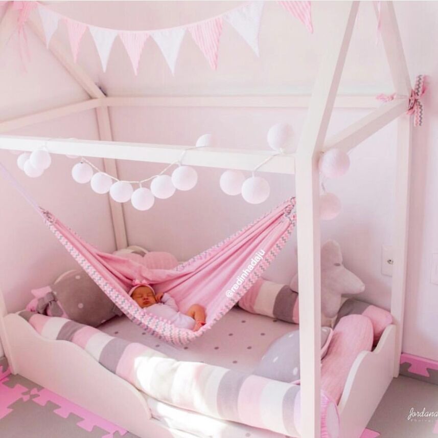 Amaca per bambini per presepe INS Pom Pom pizzo cesto per culla appeso per interni all&#39;aperto per bambini altalene da viaggio decorazione per la camera dei bambini