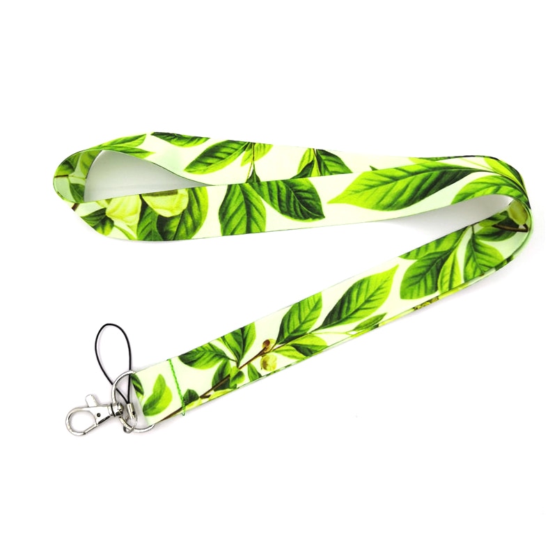 Jasmine Flower phone strap lanyard for keys certificate gym USB id card badge holder key cord neck keychain lanyards