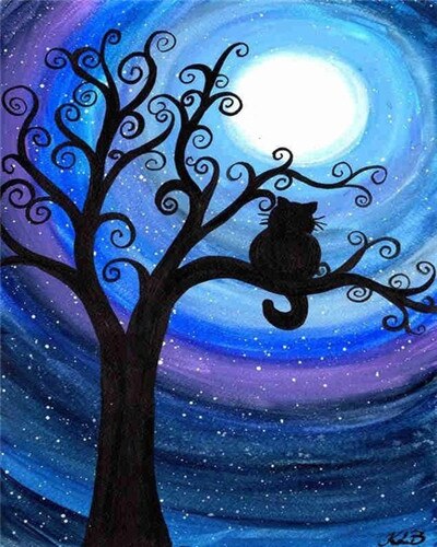 Evershine peinture par numéros arbre dessin art coloriage par numéros paysage peinture à la main ensemble mural: Tailles -1005