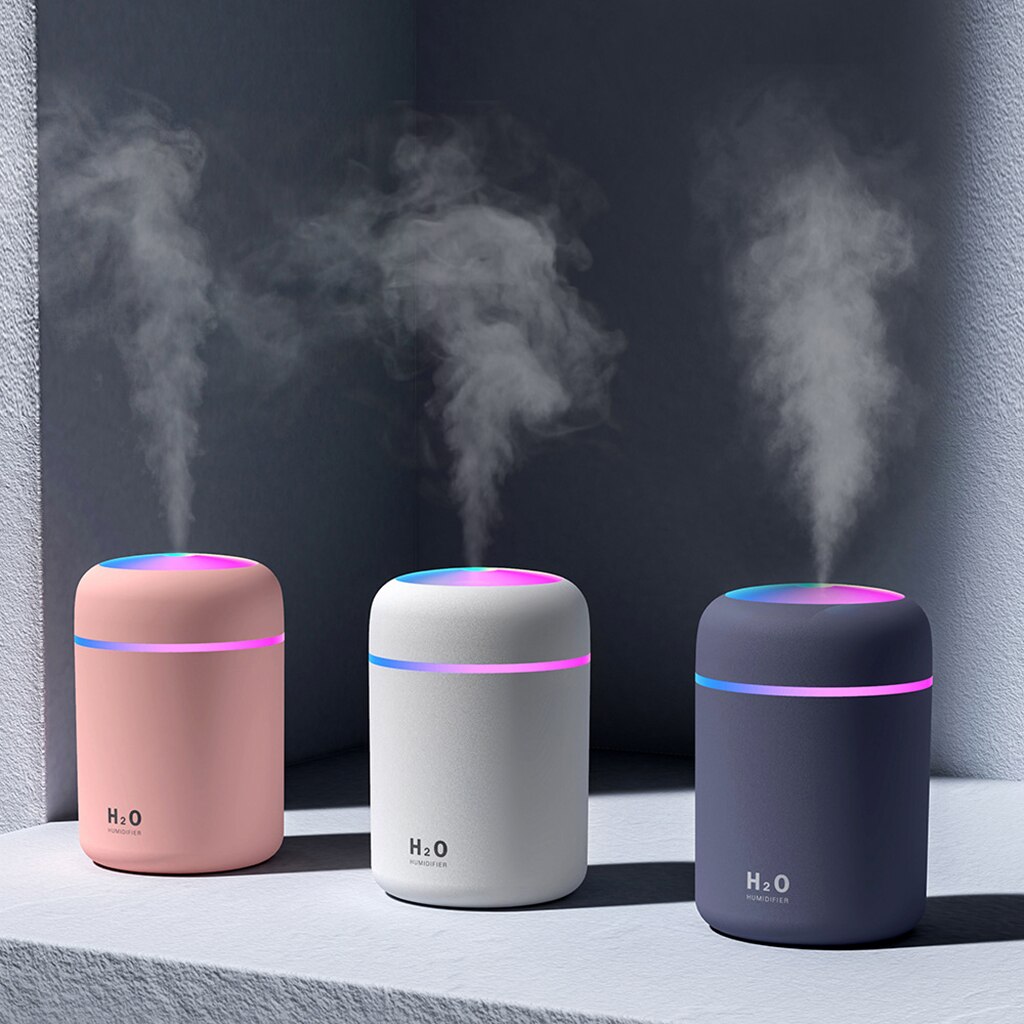 300ml Car Air Humidifier Essential Oil Diffuser Portable Mini Air Humidifier Auto Shut Off Aroma Humidifier With USB Cable