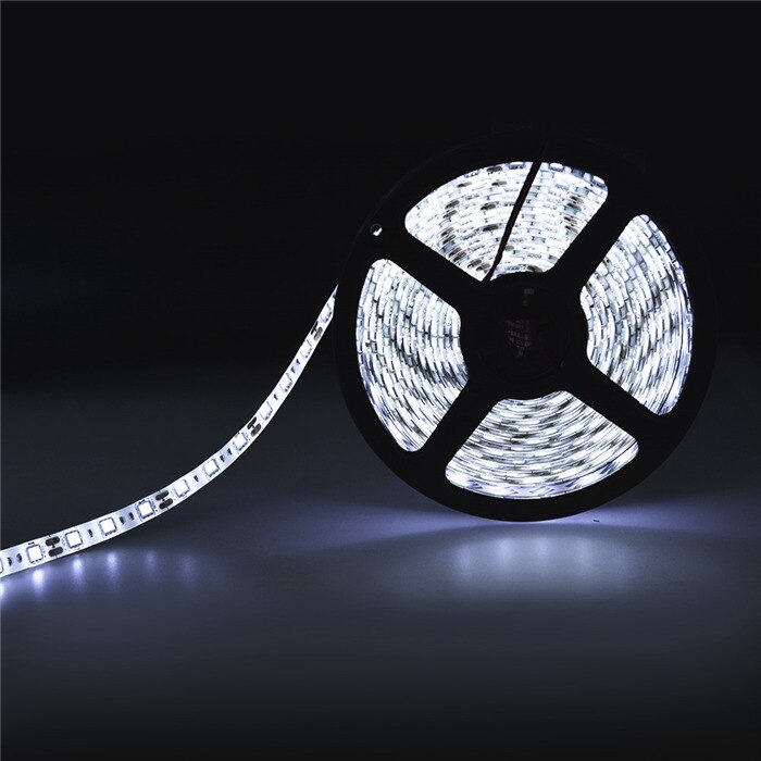 DC 12V 5M Waterproof LED Strip SMD5050 5050 RGB 60LEDs/M Flexible Light 5050 LED Strip RGB White/Warm White/Pink/Blue/Green/Red: White