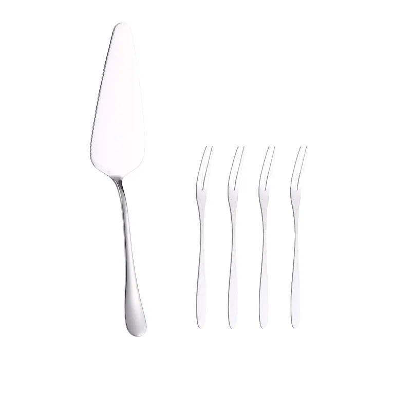 Rostfritt stål gyllene serveringssked västerländsk restaurang offentlig bestick soppslev durkslag biffgaffel spade köksredskap: Mörkgrå