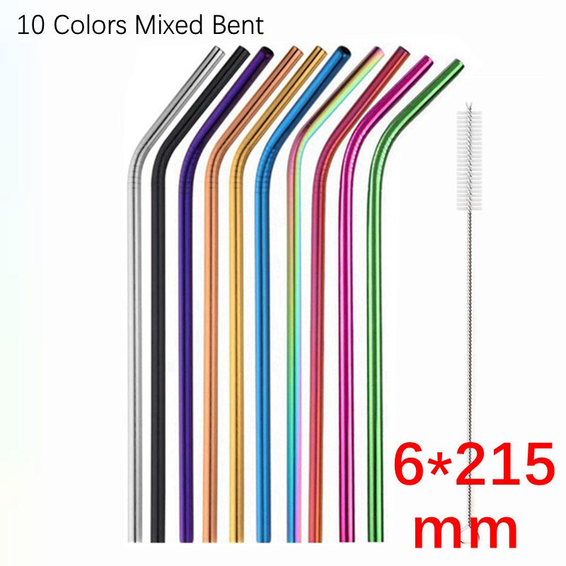 Large Wide Reusable Metal Smoothie Straws Reusable Eco-friendly 304 Stainless Steel Boba Bubble Straw for Bar Drinking Accessory