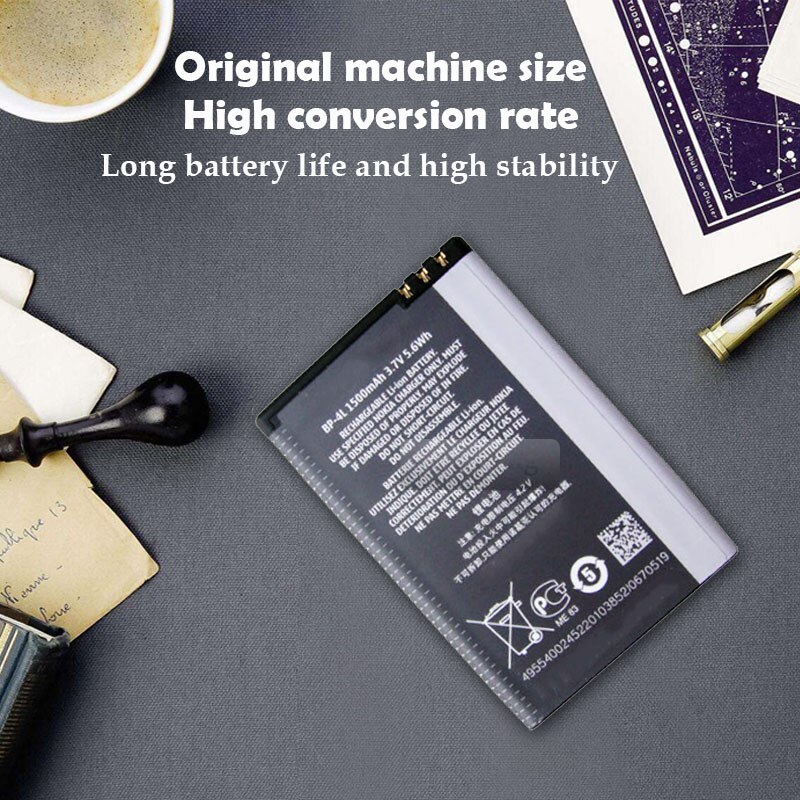 BP-4L 1500mAh Replacement Smart Phone Li-ion Battery For Nokia E61i E52 E55 E6 E63 E71 E72 E73 E90 E95 6650F 6650T 6760 N810 N97