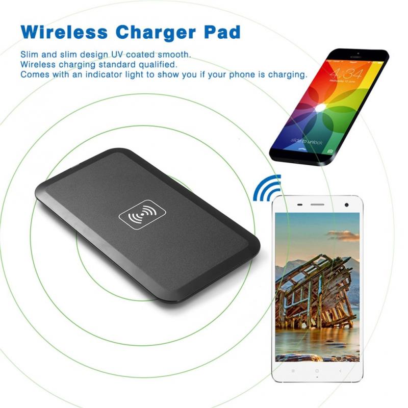 Cargador inalámbrico Qi Universal para coche, estación de carga rápida, alfombrilla antideslizante, soporte para tablero de coche, IPhone y Samsung