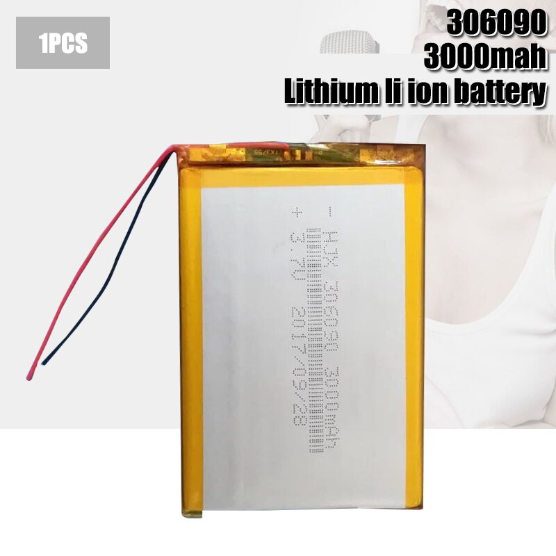 3,7 V 3000mah 306090 Lithium-Polymer akku Für Tablette Handy, Mobiltelefon Energie Bluetooth Headset MP3 MP4 MP5 GPS PSP Mitte: 1Stck