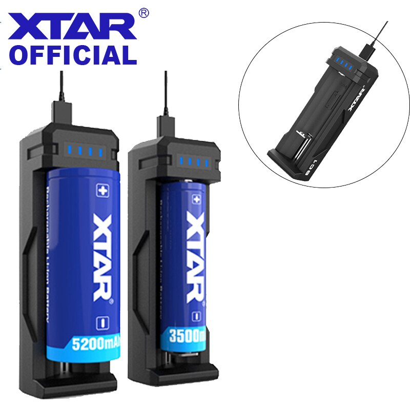 XTAR 18650 Charger MAX 3A Fast Charge Charging Rechargeable Battery 18650 18700 20700 21700 22650 25500 26650 Li-Ion Battery