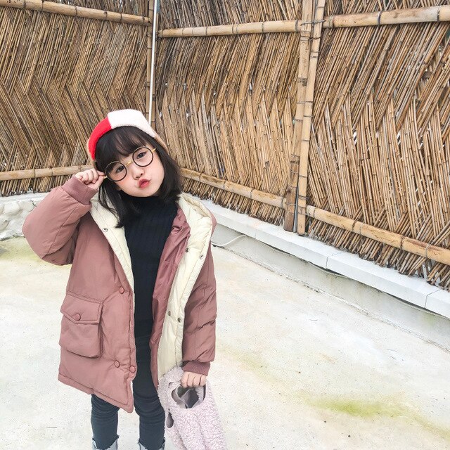 Toddler Girls Coats Winter Thicken Hooded Warm Down Jackets for Girl Kids Clothing Coats 2 3 4 5 6 Years Chilren Snow Wear: pink 2 / 4T