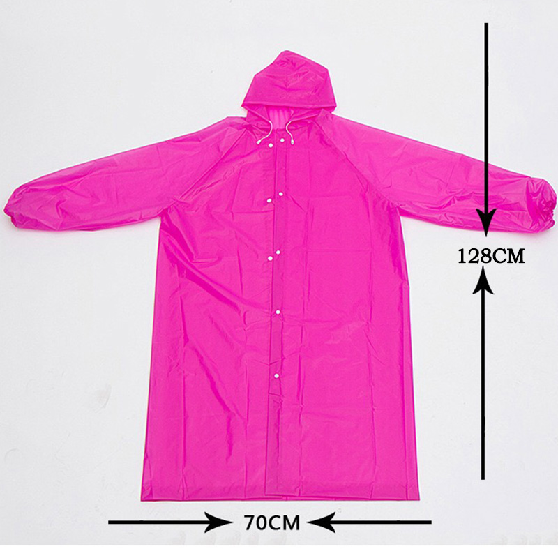 Manteau de pluie en plastique pour homme et femme, imperméable et réutilisable, Transparent