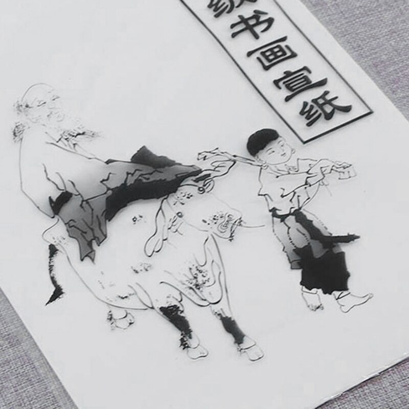 Xuan Paper Rice Paper Chinese Drawing Paper White Painting Paper Painting &amp; Calligraphy 35.5cm*25.5cm Student Supplies